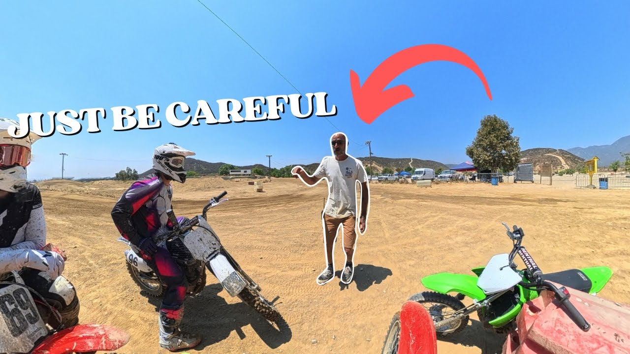 GOING CRAZY ON PIT BIKES! || STAFF CALLED US OUT ||