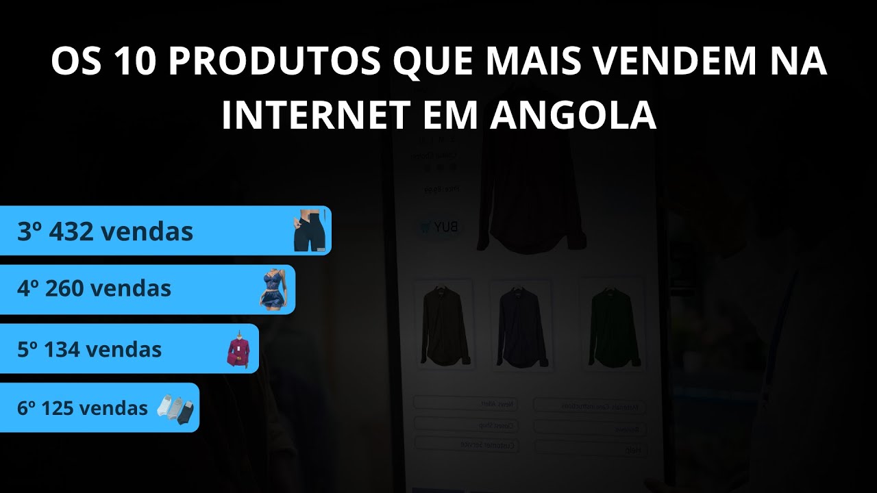ESTES SÃO OS 10 PRODUTOS QUE MAIS VENDEM NA INTERNET EM ANGOLA
