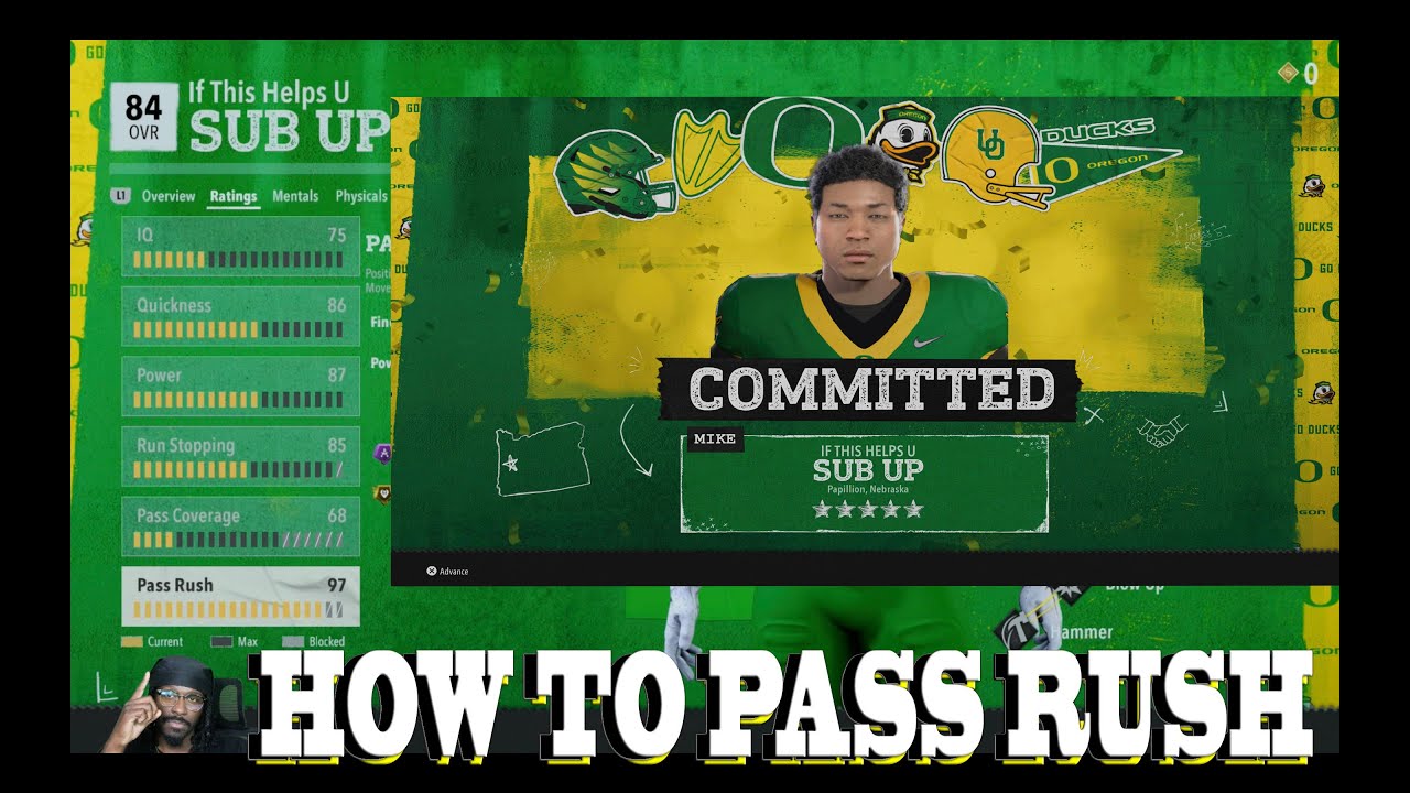 How to Pass Rush as MLB in College 26 *Road to Glory*
