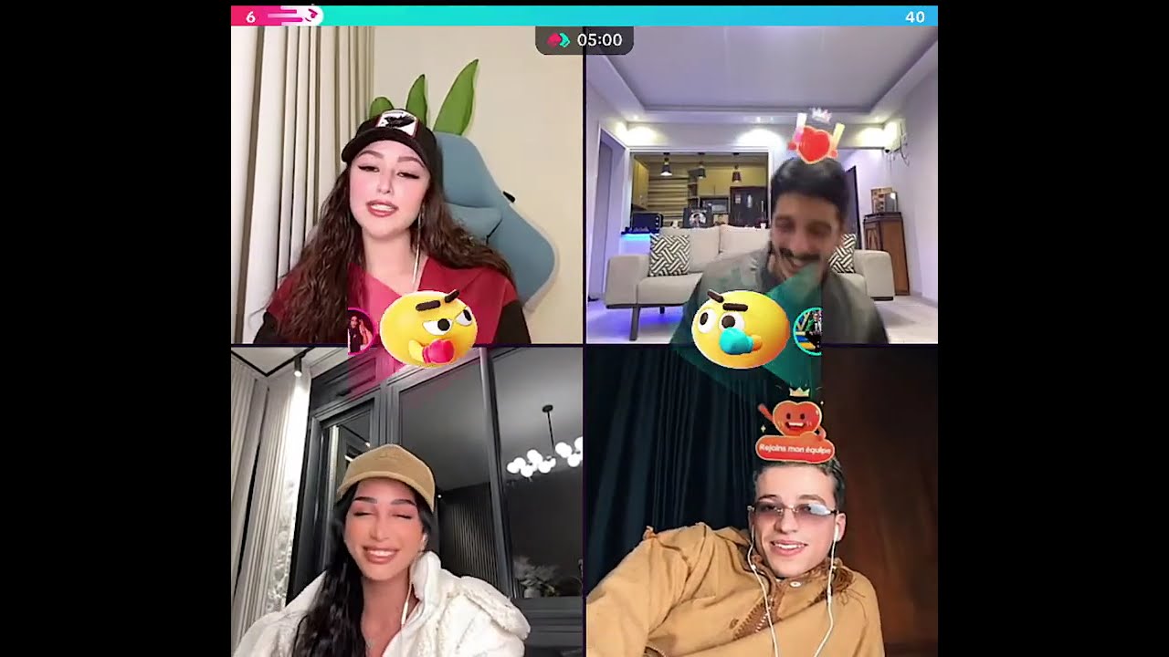 رحمة بسام كيست رباعي مع شاكر محظور دلوقتي و كريم الجزائري و رين بث 31\12