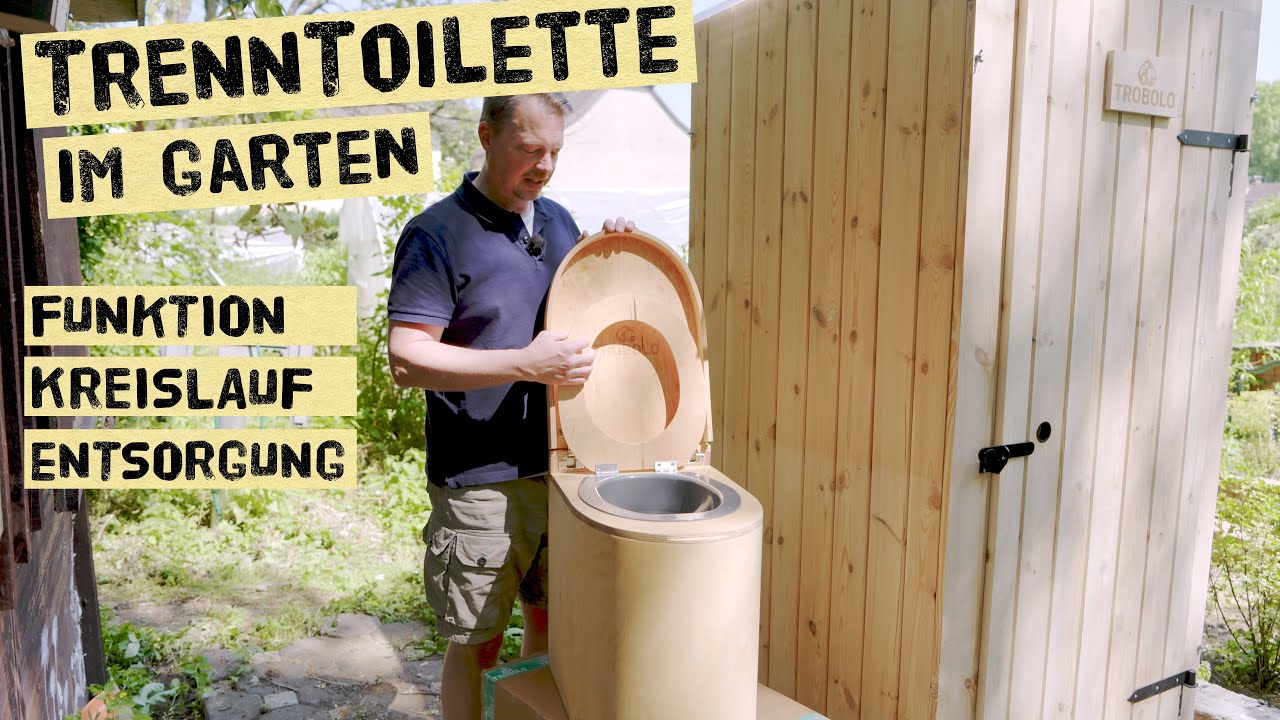 Diese Toilette funktioniert ohne Wasser - Trenntoilette, Kompostierung, Entsorgung, Gartentoilette.