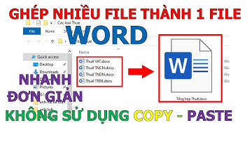 Cách ghép nối nhiều File Word thành 1 File duy nhất đơn giản nhanh chóng❤ Việt Nam Channel ❤