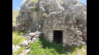 Parnassus: Old stone builds, cave shelter, and herd pens made by shepherds (video 2)