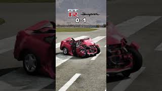 R34 GT-R vs MK4 Supra: 150 MPH Crash Test! 💥