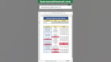Lookup Last Value in a Column or Row in Excel with XLOOKUP Function Ignoring Empty Cells and Errors