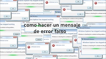como hacer un mensaje de error falso