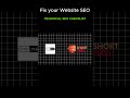 Quick SEO Fix to Boost Rankings Fast! Technical SEO checklist Part 1 #shorts