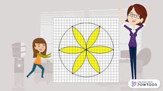 Eine Blume Mit Dem Zirkel Zeichnen