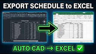 How to Export AutoCAD Schedule to Excel (Easy Method)
