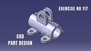 Famous CAD Design Exercise 117 | Catia v5 tutorial exercise I Part Design | CATIA Design | Solidworks Wealth