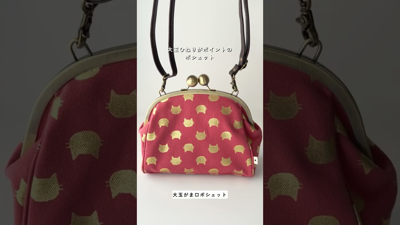 在庫商品】鏡付きがま口リップケース【HAKUにゃんこ】 [M便 1/4