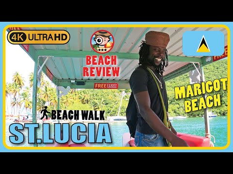 Marigot Beach Castries St Lucia 🇱🇨 (Exotic Bay🌴Nice Resort) 4K Walking Tour - Beach Walk & Review