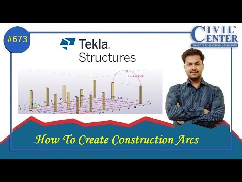 How to Create Construction Arcs in Tekla structures || Tekla Structures Tutorial