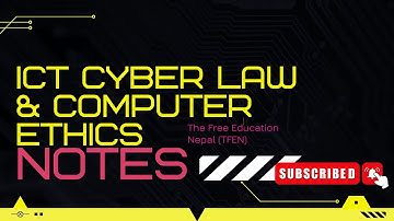 ICT Cyber Law & Computer Ethics NOTES #cybercrime #cyberlaw #ICT #freeeducation #computer