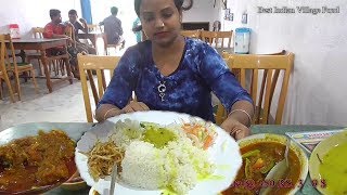 Rice with Fish Curry - Chicken Curry - Exciting Lunch Today - Old Digha India West Bengal