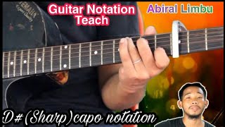 D Sharp capo Guitar Notation