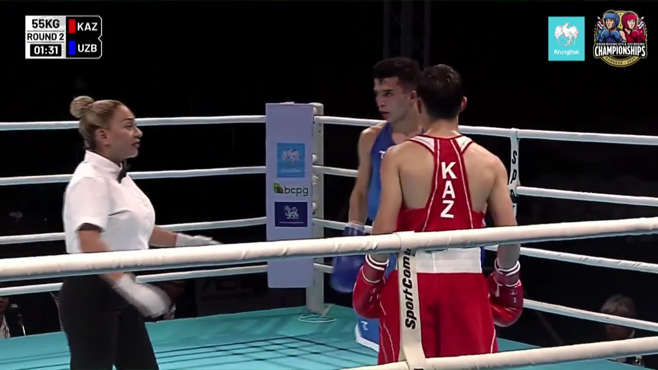 Samandar Olimov (UZB) vs. Beksultan Boranbek (KAZ) Asian U22 Championships 2025 (55kg)
