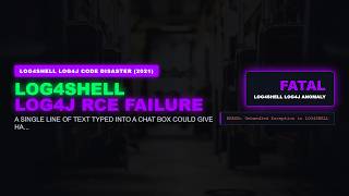 Log4Shell Log4J Rce Vulnerability 2021 - The Code Failure That Changed History