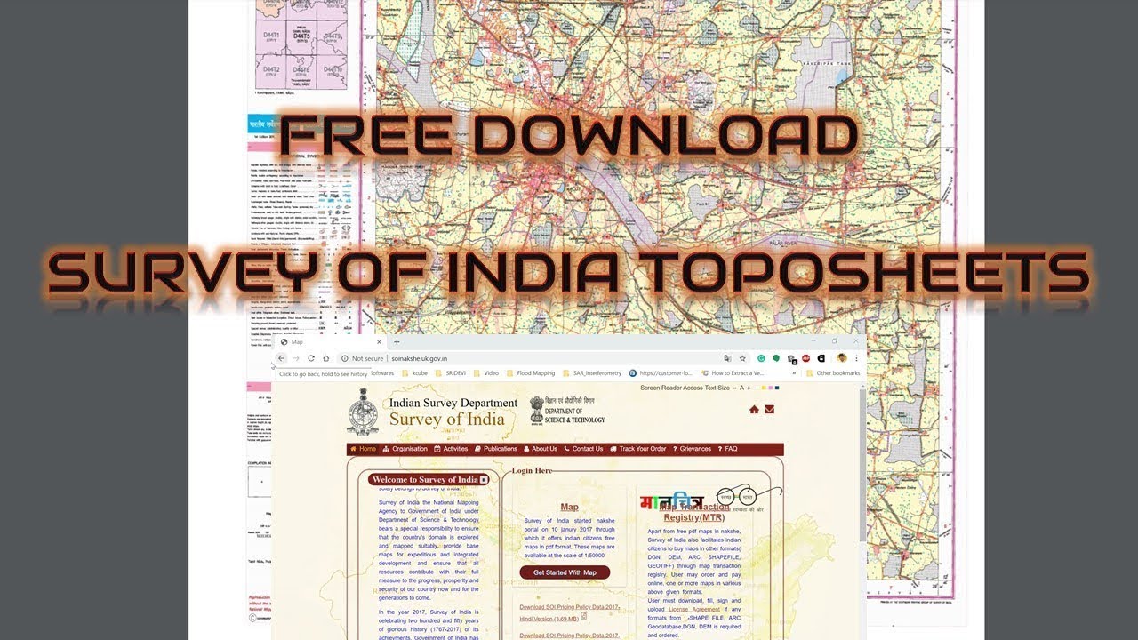 Survey of India Toposheets Free Download Nakshe portal SOI