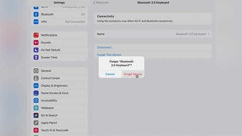 How to Unpair Bluetooth Device from iPad