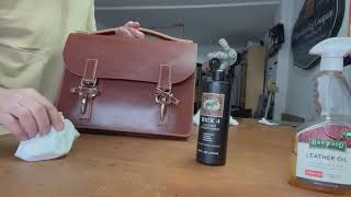 Polishing My Single Section Double Marcellino Latch Bridle Leather Briefcase