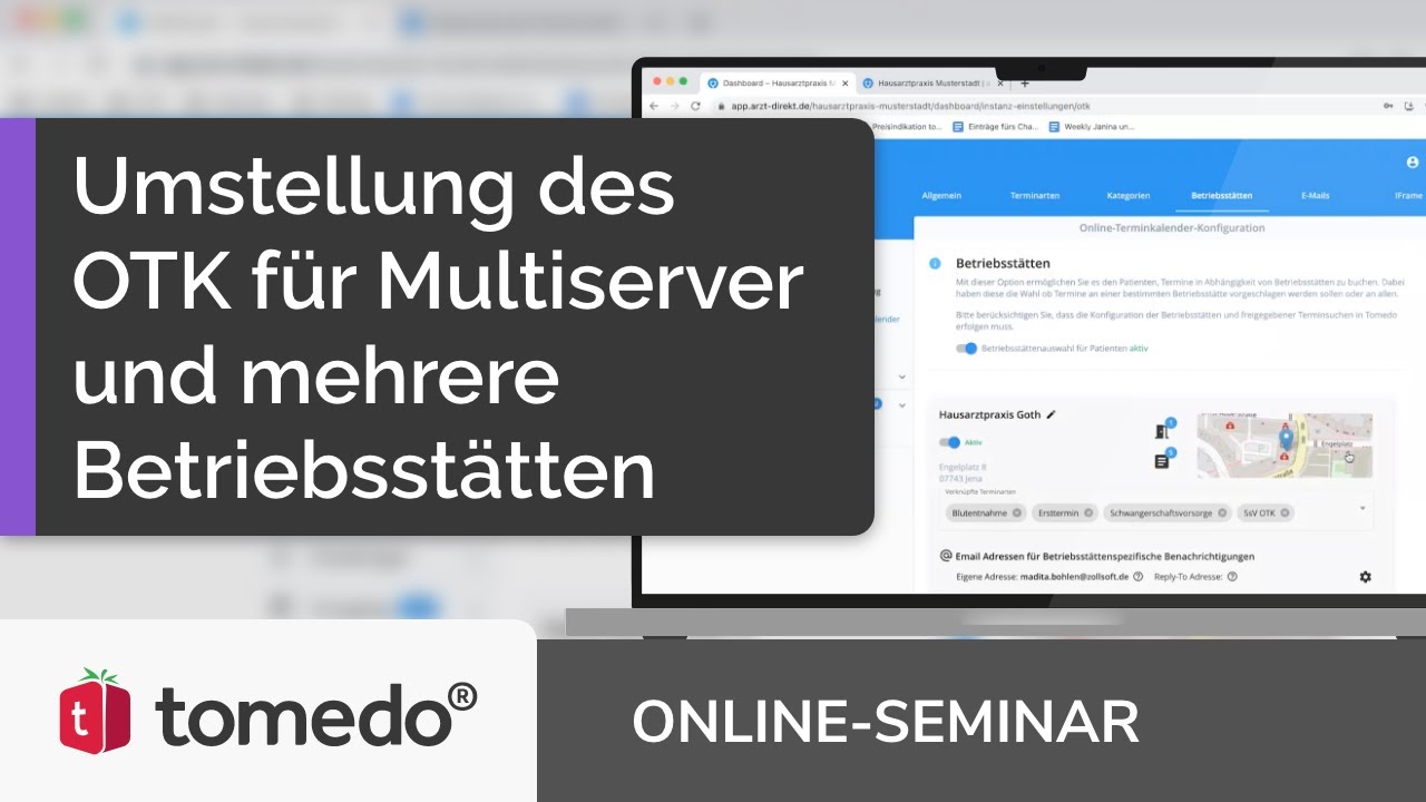 Umstellung des Online-Terminkalenders für Multiserver und mehrere Betriebsstätten (Online-Seminar)