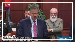 Idaho Attorney General speaks following Bryan Kohberger's sentencing