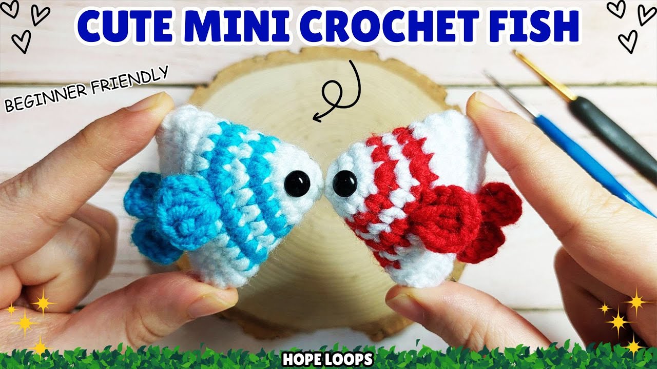 How to Crochet Mini Fish Amigurumi | Easy Beginner Friendly Tutorial