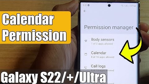 Galaxy S22/S22+/Ultra: How to Allow / Don