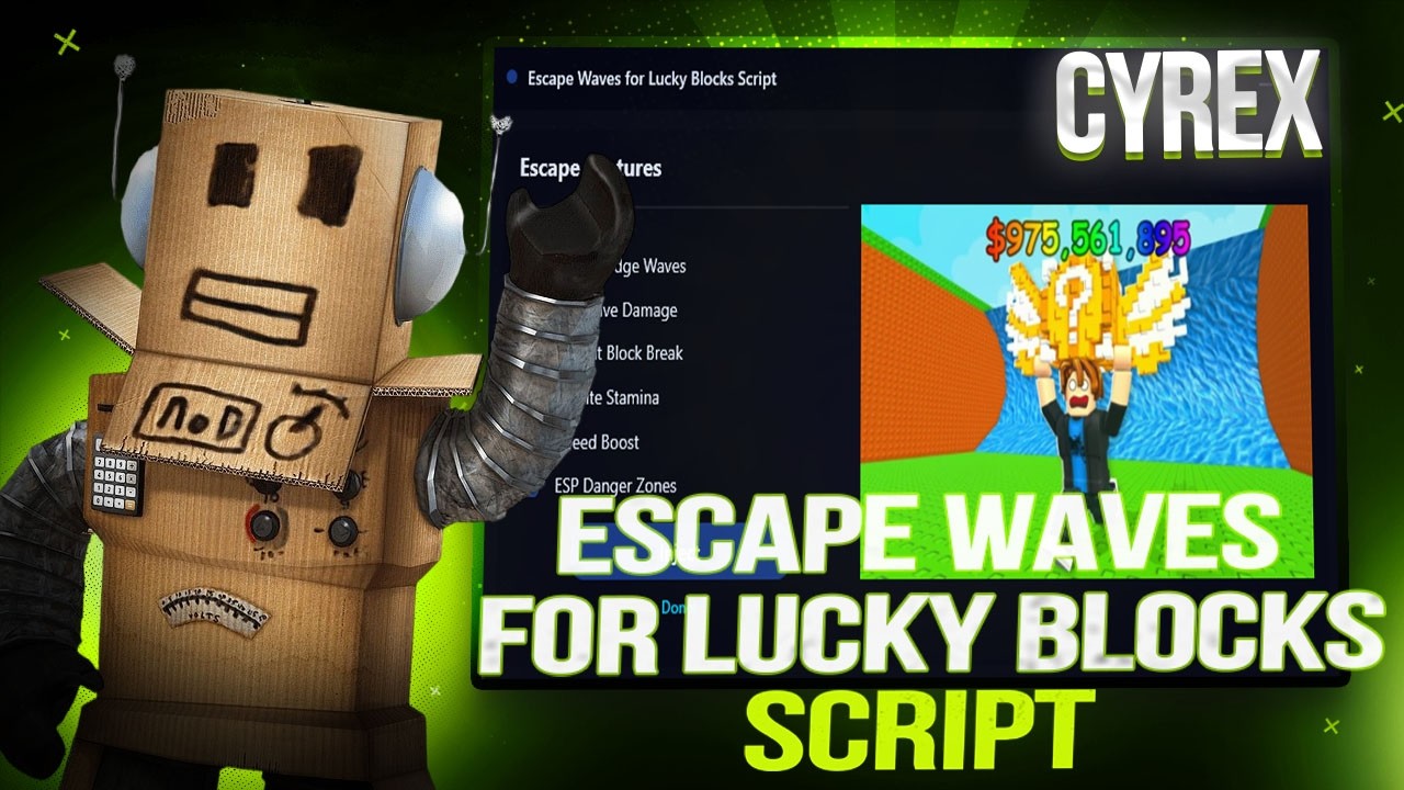 Escape Waves For Lucky Blocks Script 2026 Auto Steal Remove Tsunami 