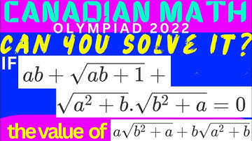 Canadian Math Olympiad 2022-Learn How To Solve It!