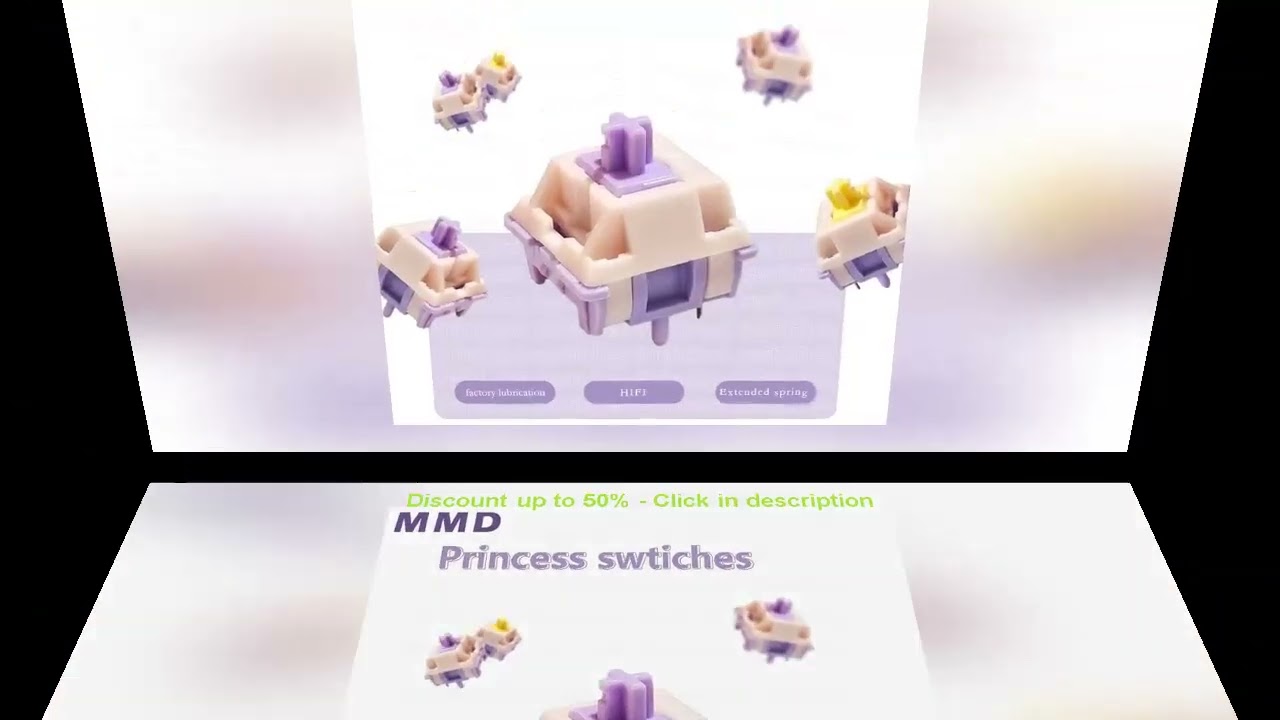 MMD Princess V2 V3 Switches Keyboard Switch Banana Splits Linear Tactile Mechanical Keyboard Cu