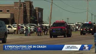 Hundreds line streets to honor Oklahoma volunteer firefighters killed in crash