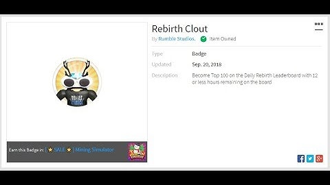 Rebirthing 500 times to get rebirth clout (Mining Simulator)