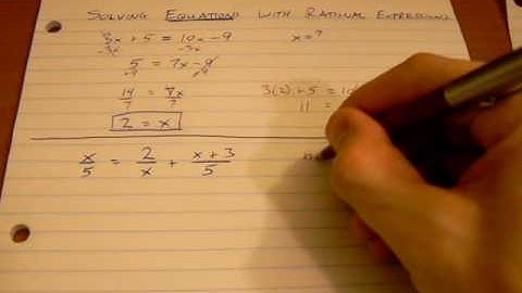 7.6 Solving Equations with Rational Expressions (part 1)