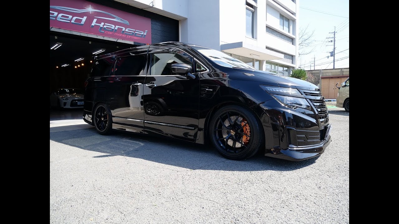 日産エルグランド ファントムブラック経年車、磨き＆ファインラボ