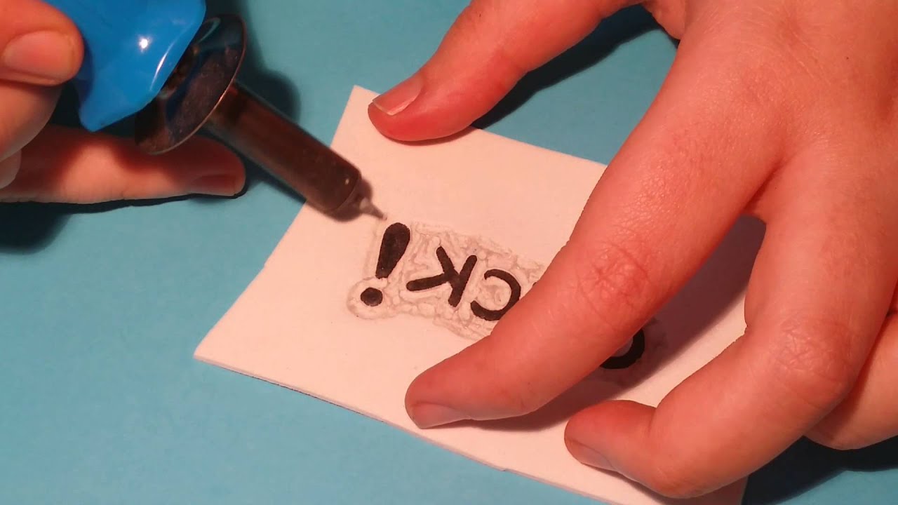 Tutorial: Sellos scrap con goma eva y pirógrafo