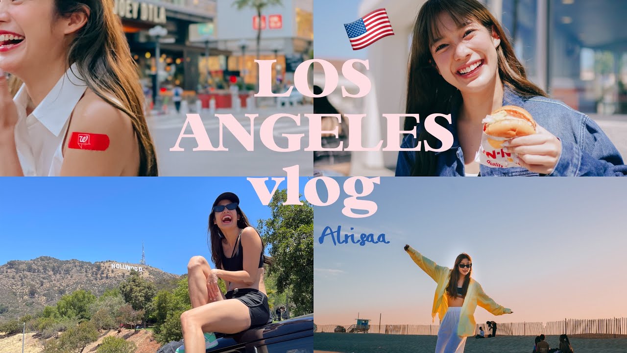 VLOG #12 🇺🇸 USA part1 : L.A trip starts , ฉีดวัคซีน, ไป Santa Monica, เล่นSurfskate (ENG/TH CC)