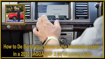 How to De Bond your phone to the bluetooth system in a 2010 JAGUAR XF 3 0d V6 Luxury Auto