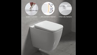 Pipishell Square Toilet Seat | Soft Close Toilet Seat White screenshot 4