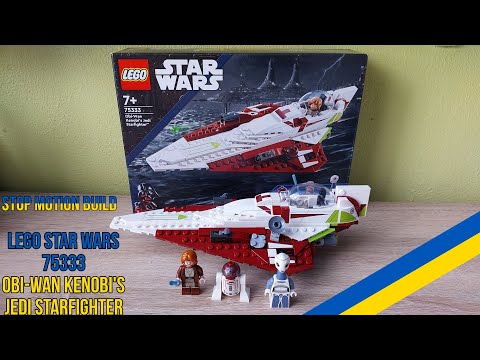 LEGO Star Wars 75333 Obi-Wan Kenobi's Jedi Starfighter build (stop motion)