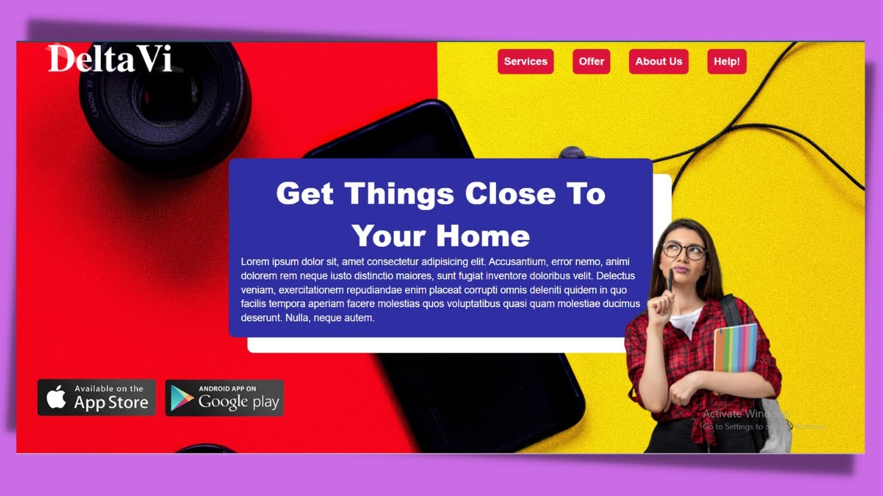 How To Make A Website Using HTML And CSS | Modern Website Header Design