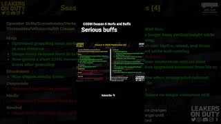 CODM New Season 6 2026 Nerfs and Buffs patch notes 🔥 CODM leaks #codm #gaming #shortsfeed