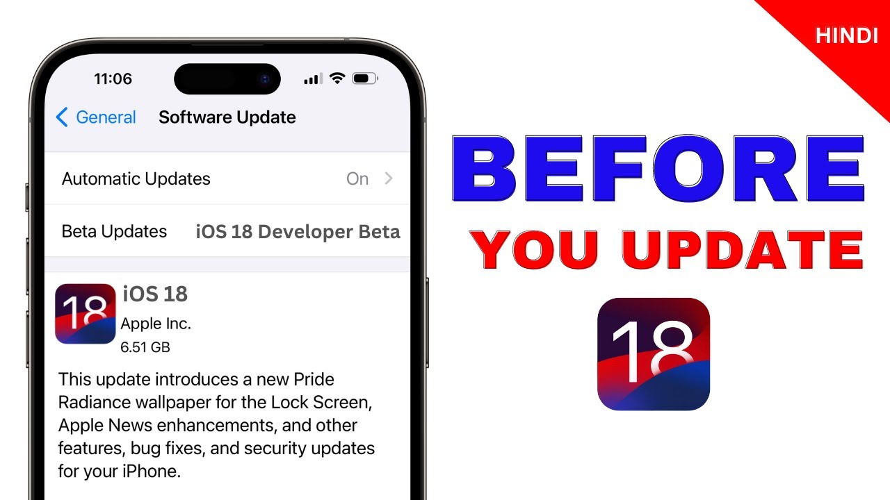 iOS 18 Developer Beta 1 - Watch This Before You Updating! (Hindi) - YouTube