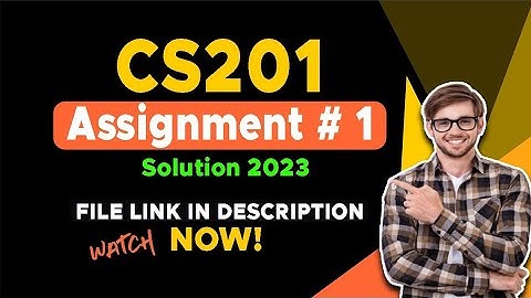 CS201 Assignment 1 Solution 2023 || The Merciful Acadmey