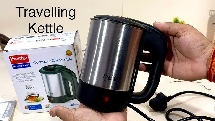 VAVSEA Travel Electric Kettle, Small Portable Tea Coffee Kettle, Hot Water  Boiler with 8 Temperature Control, 304 Stainless Steel,White