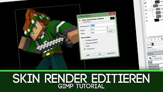 Minecraft Skin Render editieren ✘ Gimp Tutorial ✘ RevexArtist