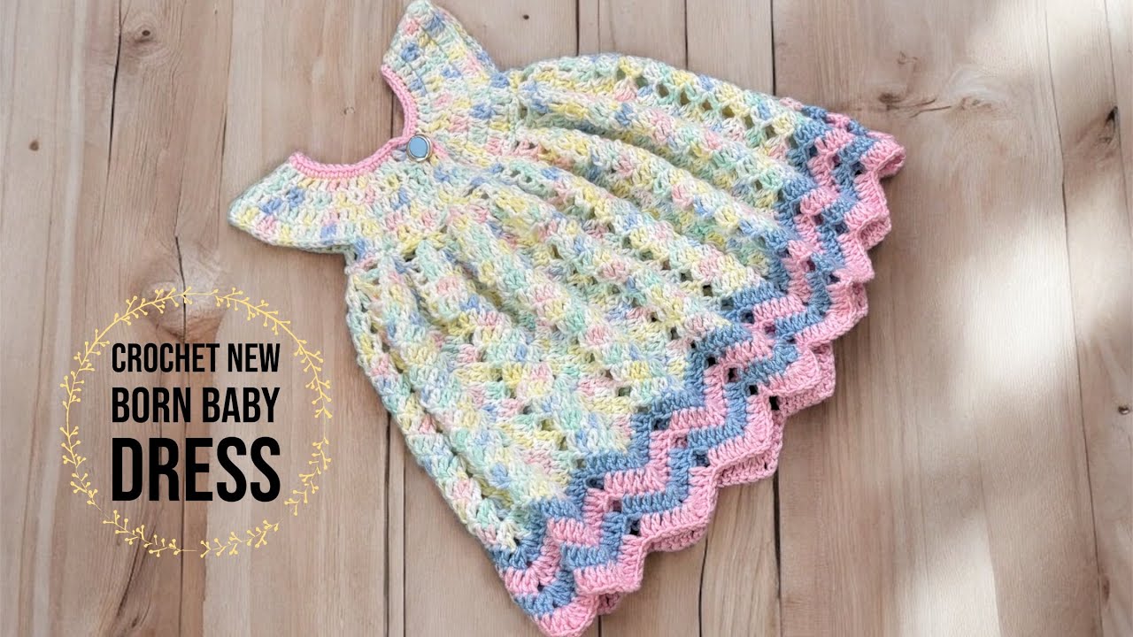Green Color Frock/Dress For New Born Baby In Crochet Stuff main image 0