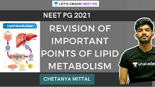 Revision of Important Points of Lipid Metabolism | NEET PG | Chetanya Mittal