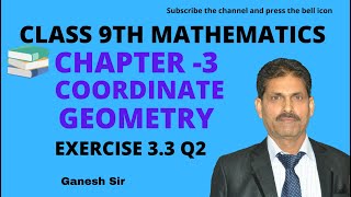 EXERCISE 3.3 Q 2 CLASS 9 MATHEMATICS |CHAPTER-3 COORDINATE GEOMETRY | NCERT, CBSE